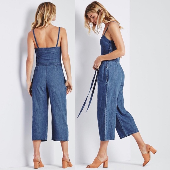 AG Denim Belted Wide Leg Jumpsuit - Picture 7 of 8